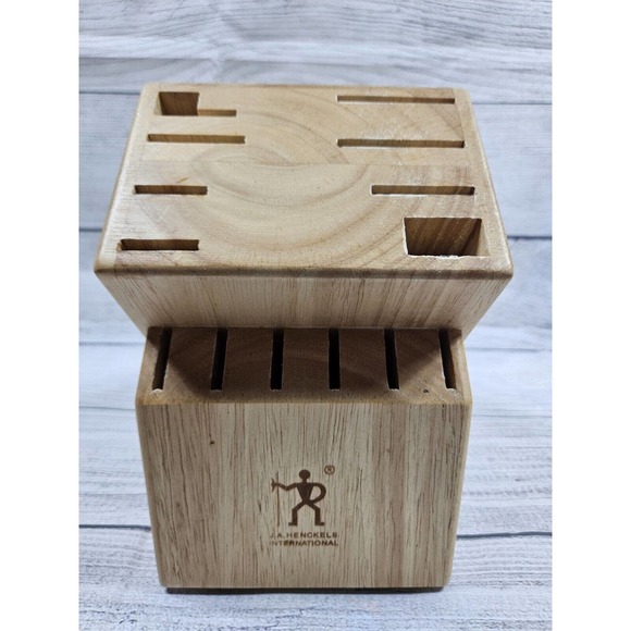 J.A. Henckels International Knife Block 14 Slot Wood Wooden Kitchen Block Only - Picture 5 of 7